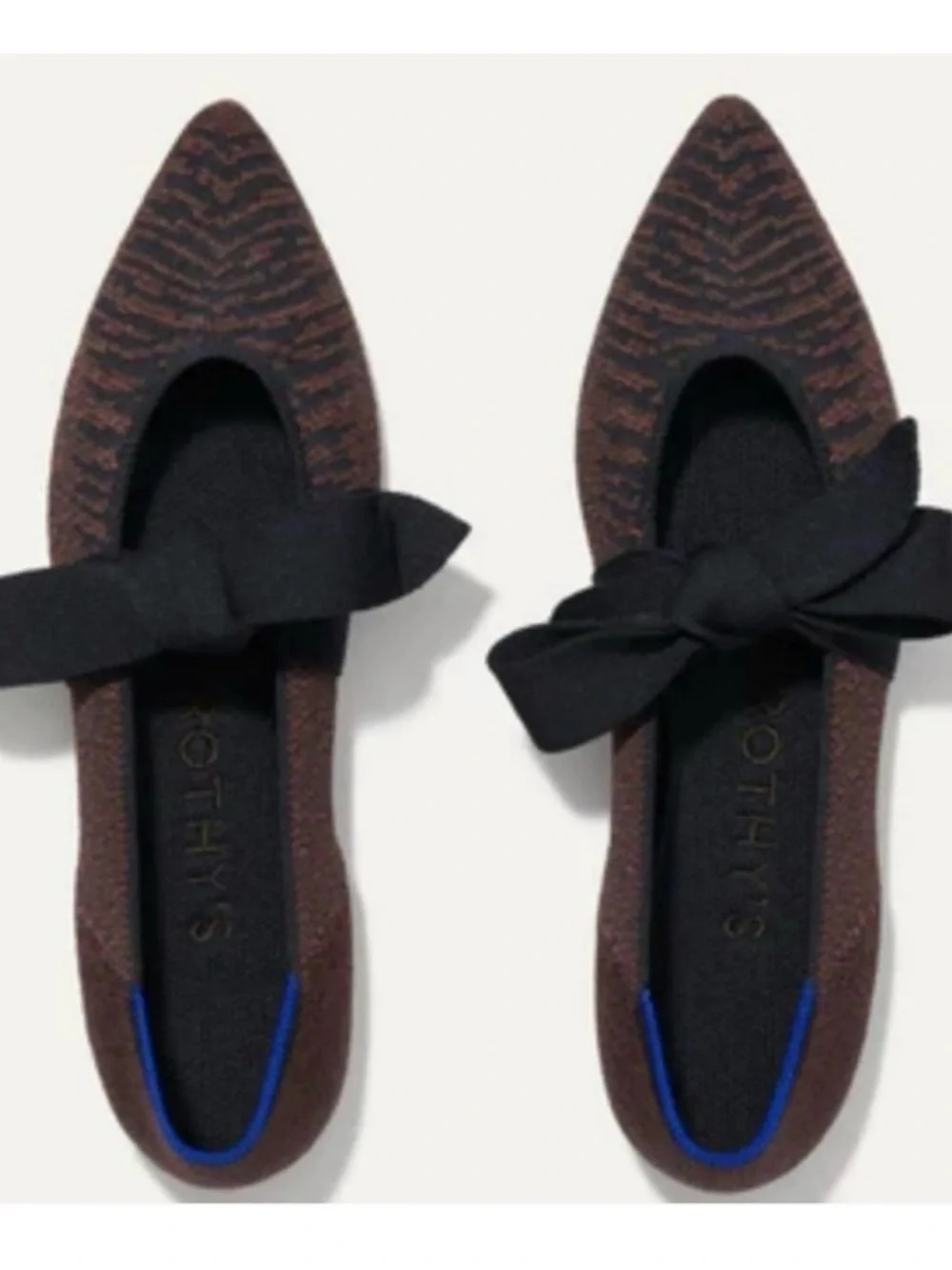 Women's Rothy's Retired The Point Mary Jane Twilight Flats with Bow Size 9 1010